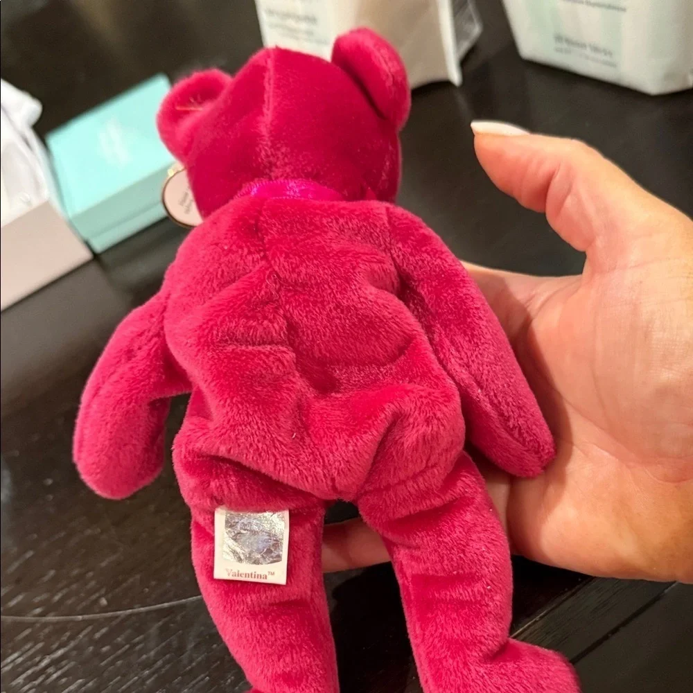 Ty Red Teddy Bear Plush Toy Beanie Baby Valentina toy collector